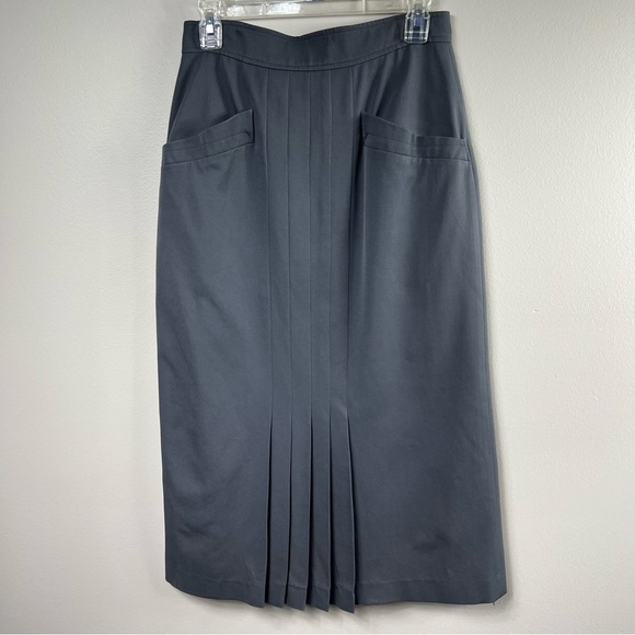 La VOGUE 100% pure wool midi pleated skirt Sz 8 - Picture 1 of 7